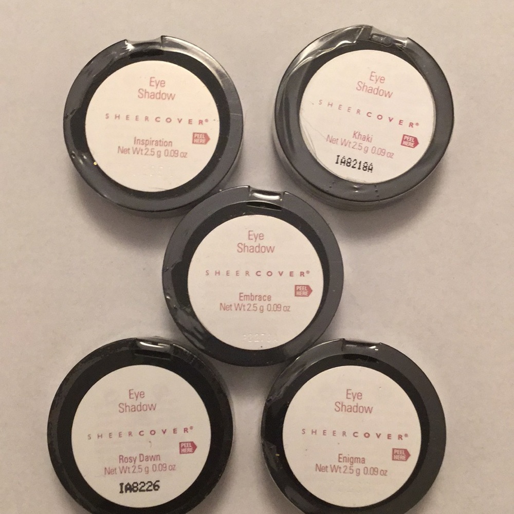 5 New Sheer Cover Eyeshadows khaki enigma embrace